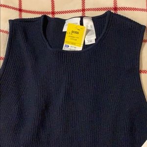 NWT Liz Clairbone Lizsport Dark Navy Blue Tank Top